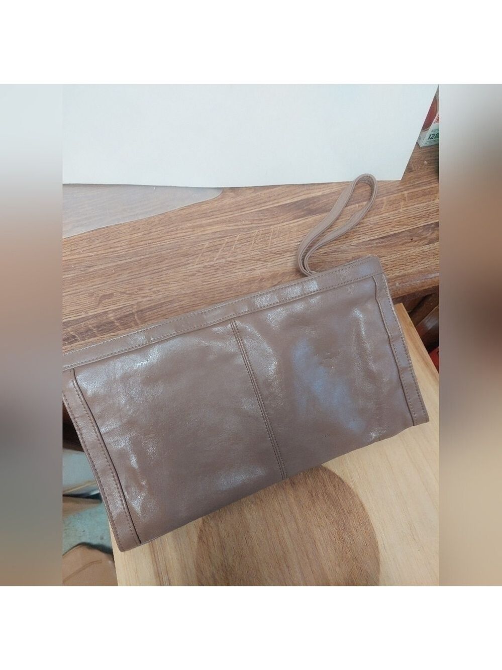 Vintage* Taupe 70s Wristlet Handbag